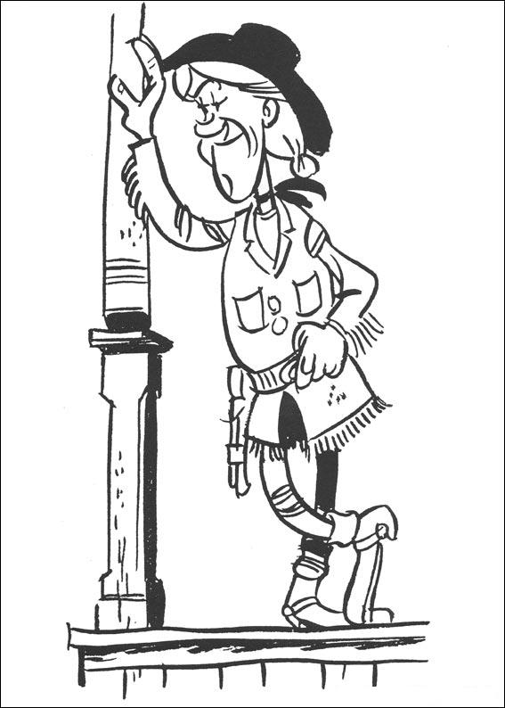 Plansa de colorat cu Lucky Luke 27 20